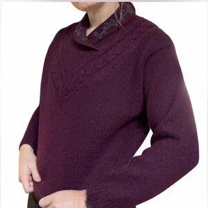 Eddie Bauer Women’s Deep Purple Turtleneck Sweater